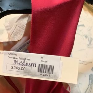 Lavender Brown Silk Wrap Dress color Punch M NWT